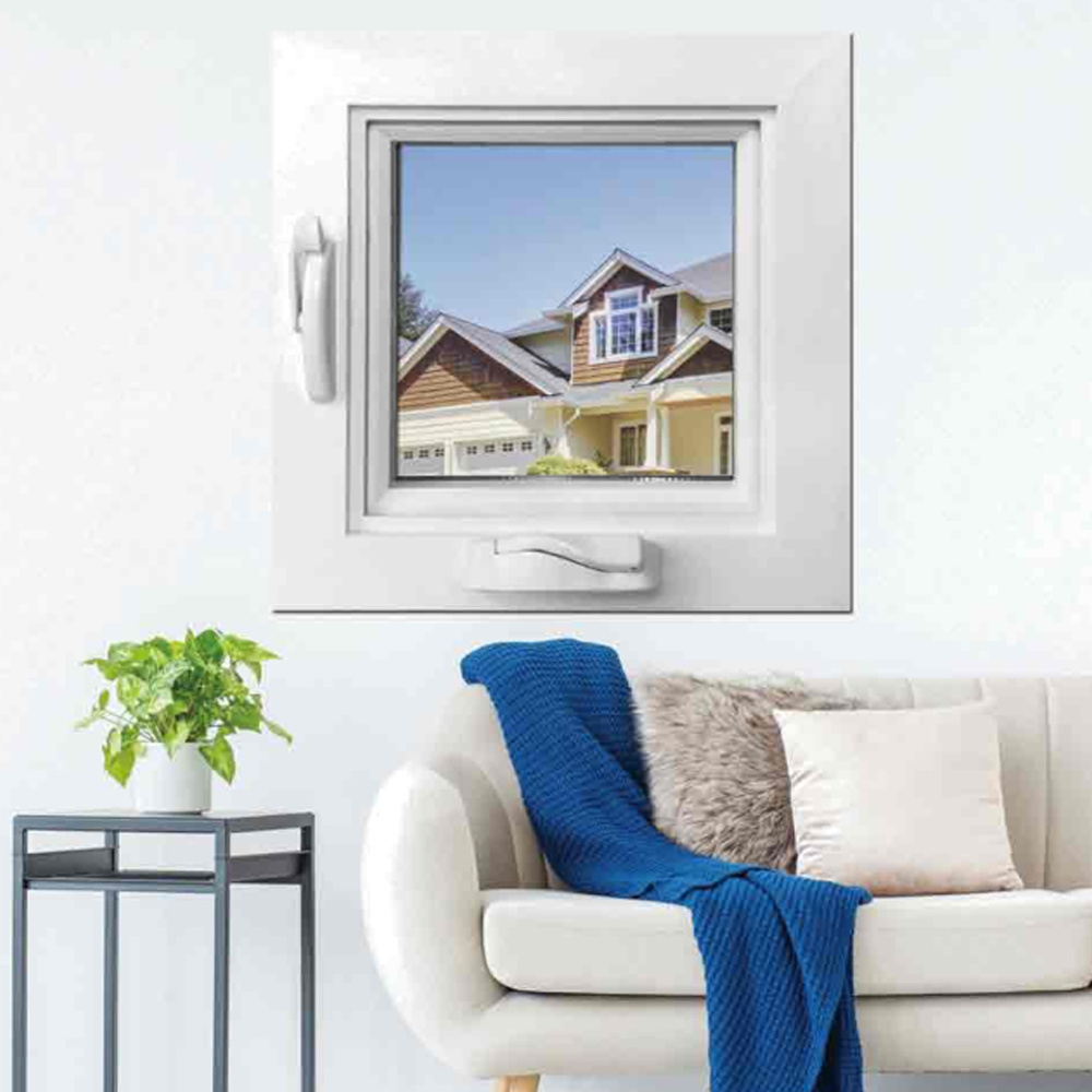 Powder coated smooth finished casement windows American style pvc casement window for home