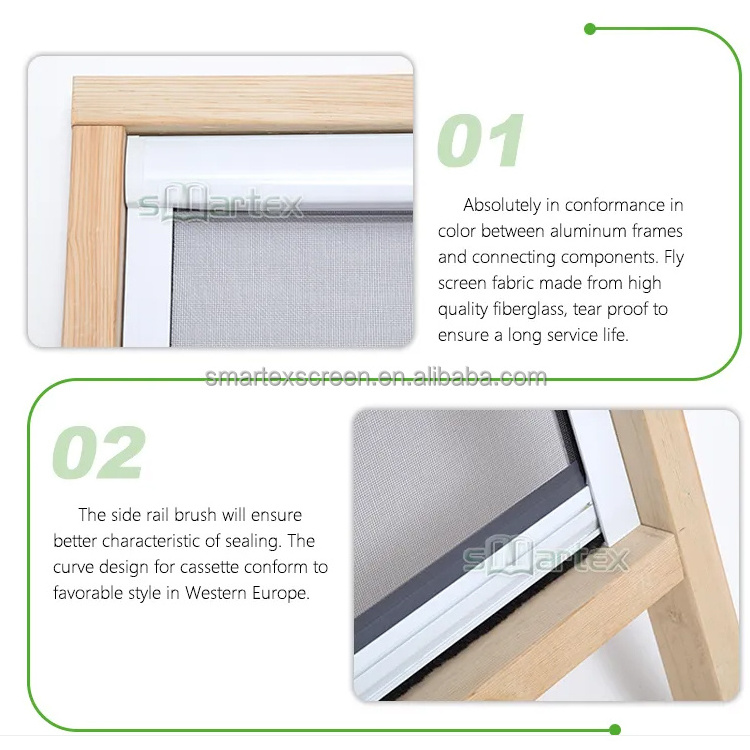 Pull down mosquito net sliding retractable hardware door roller aluminum black frame insect fiberglass screen windows