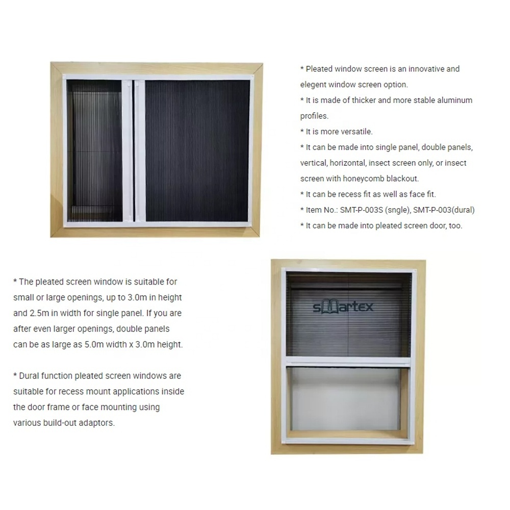 Security aluminum profile screen aluminum profile window pleated mosquito net anti mosquito fly screen mesh window