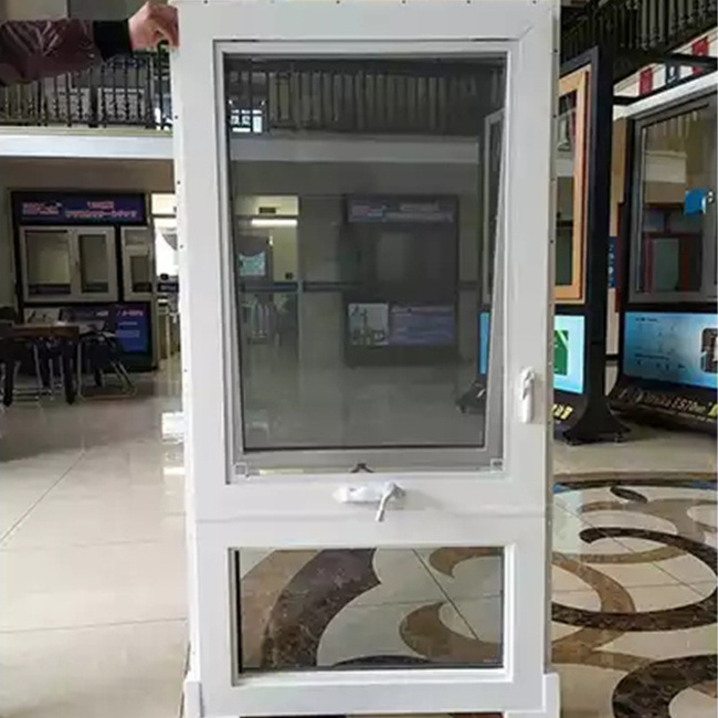 Powder coated smooth finished casement windows American style pvc casement window for home