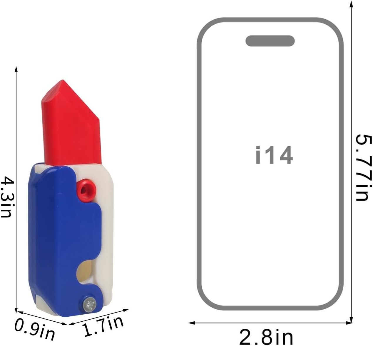 3D Gravity Knife with Sound Decompression Novelty Fidget Toys for Adults