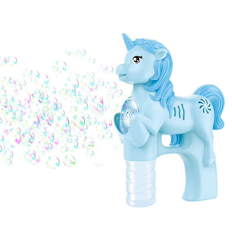 15 Holes Unicorn Bubble Machine Toys Battery Operated Automatic Bubble Gun for Kids