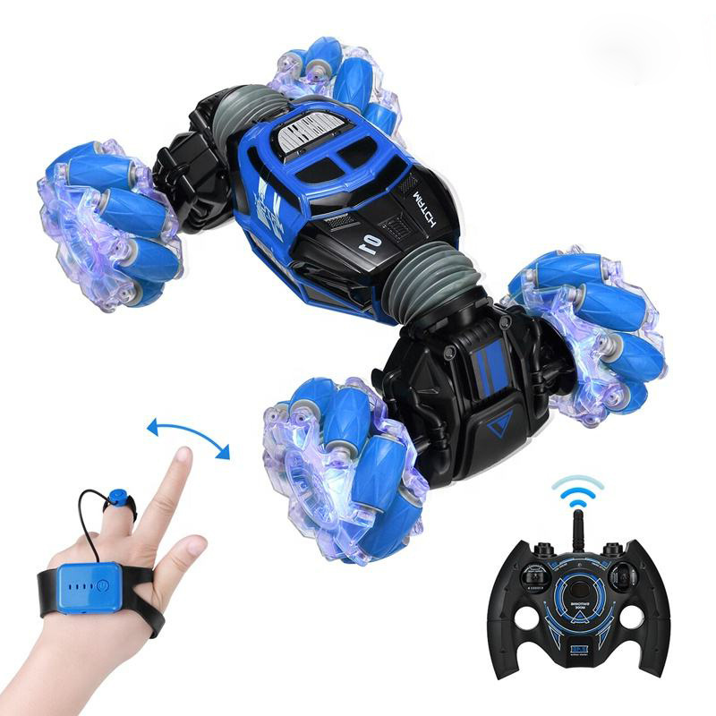 Hand Controlled Gesture RC Car with Light & Music Double Size 4*4 Remote Control Stunt Car for Kids