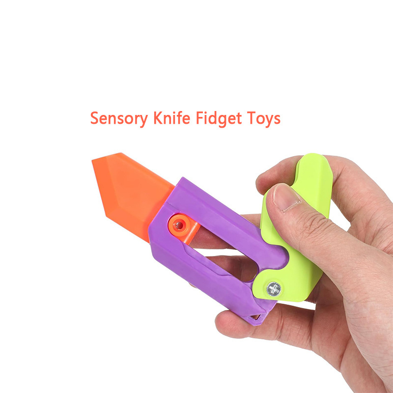 3D Gravity Knife with Sound Decompression Novelty Fidget Toys for Adults