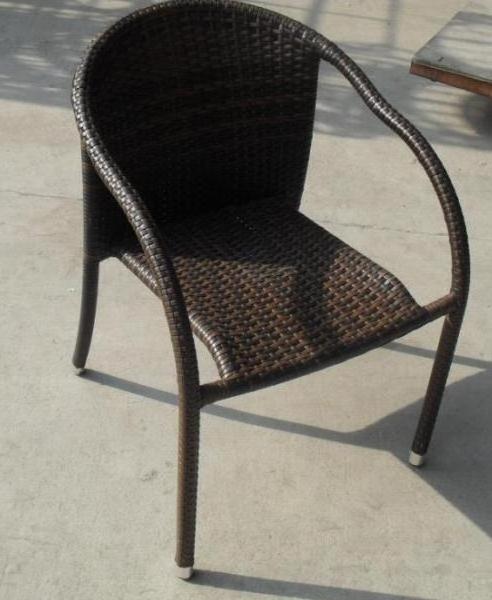 Best Selling Outdoor Stacking Rattan Chair With Aluminum Legs