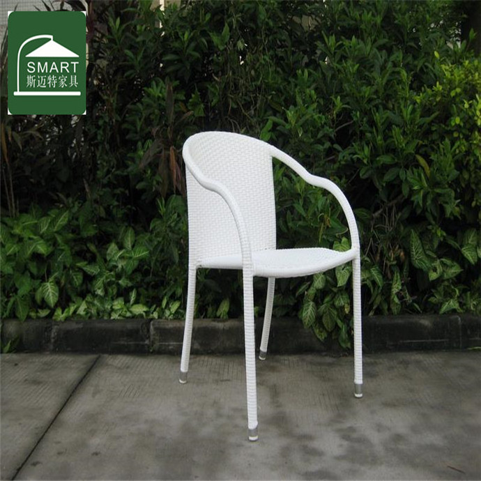 Best Selling Outdoor Stacking Rattan Chair With Aluminum Legs