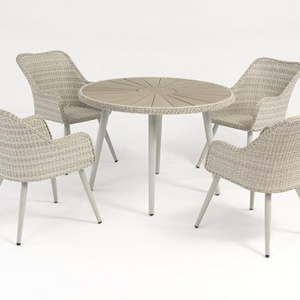 Outdoor Leisure Aluminum Frame Rattan Table and Chair Furniture Set