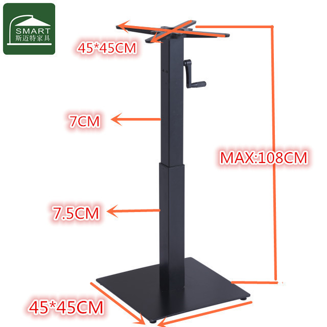 Modern Metal  Bar Table Leg Hand Crank Lift Table Base for Dining Room Furniture Legs