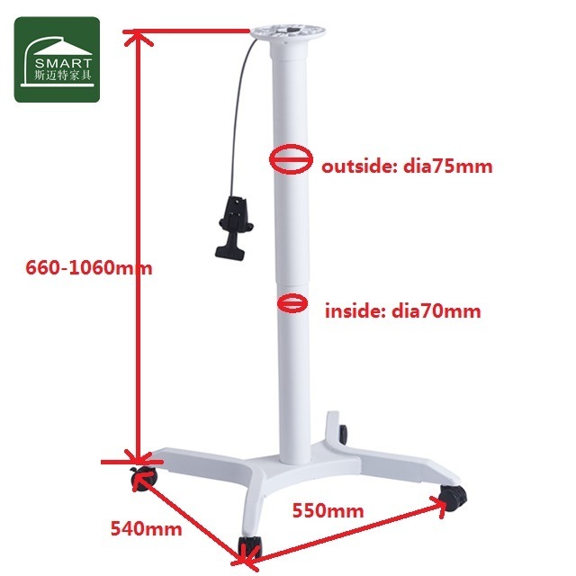 Wholesale Adjustable Height Table Base Leg for Sphere Ball Table Base Travertine Gas Lift Modern Coffee Table