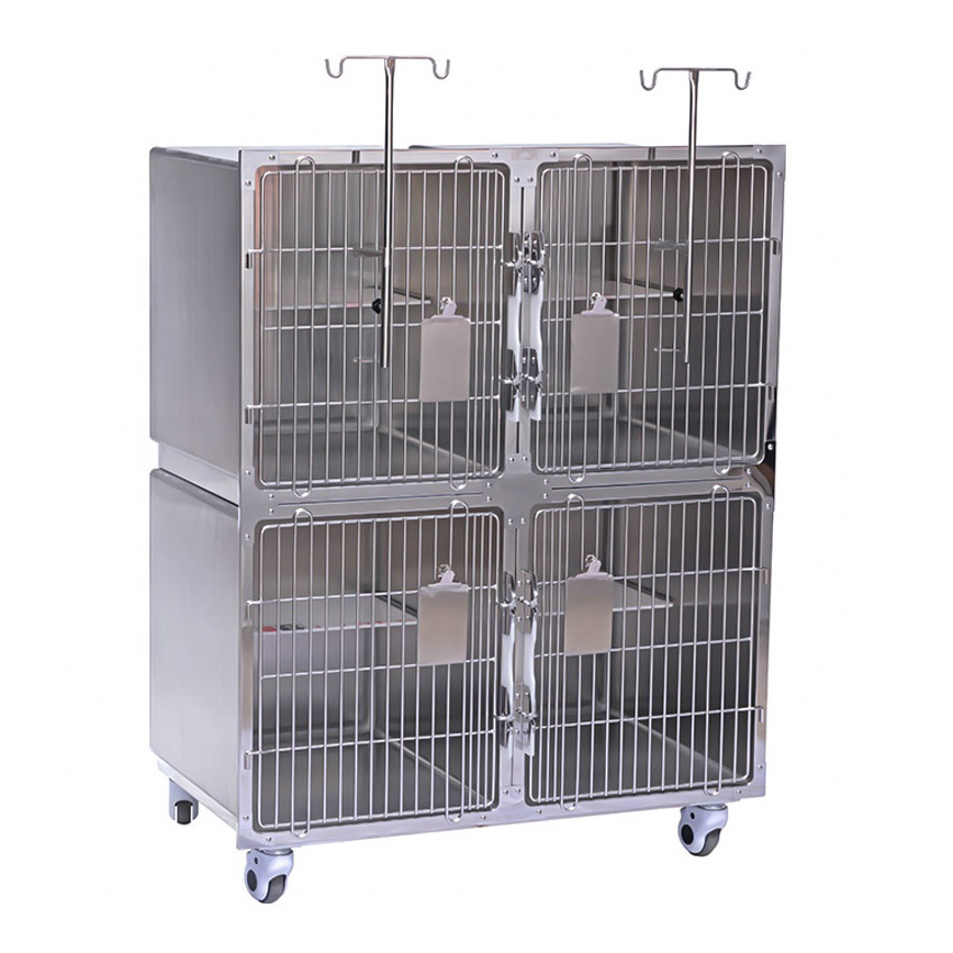 Smart F Vet Veterinary instrument HV-TC05 Stainless Pet Cages Veterinary 304 Stainless Pet Cages for Animal