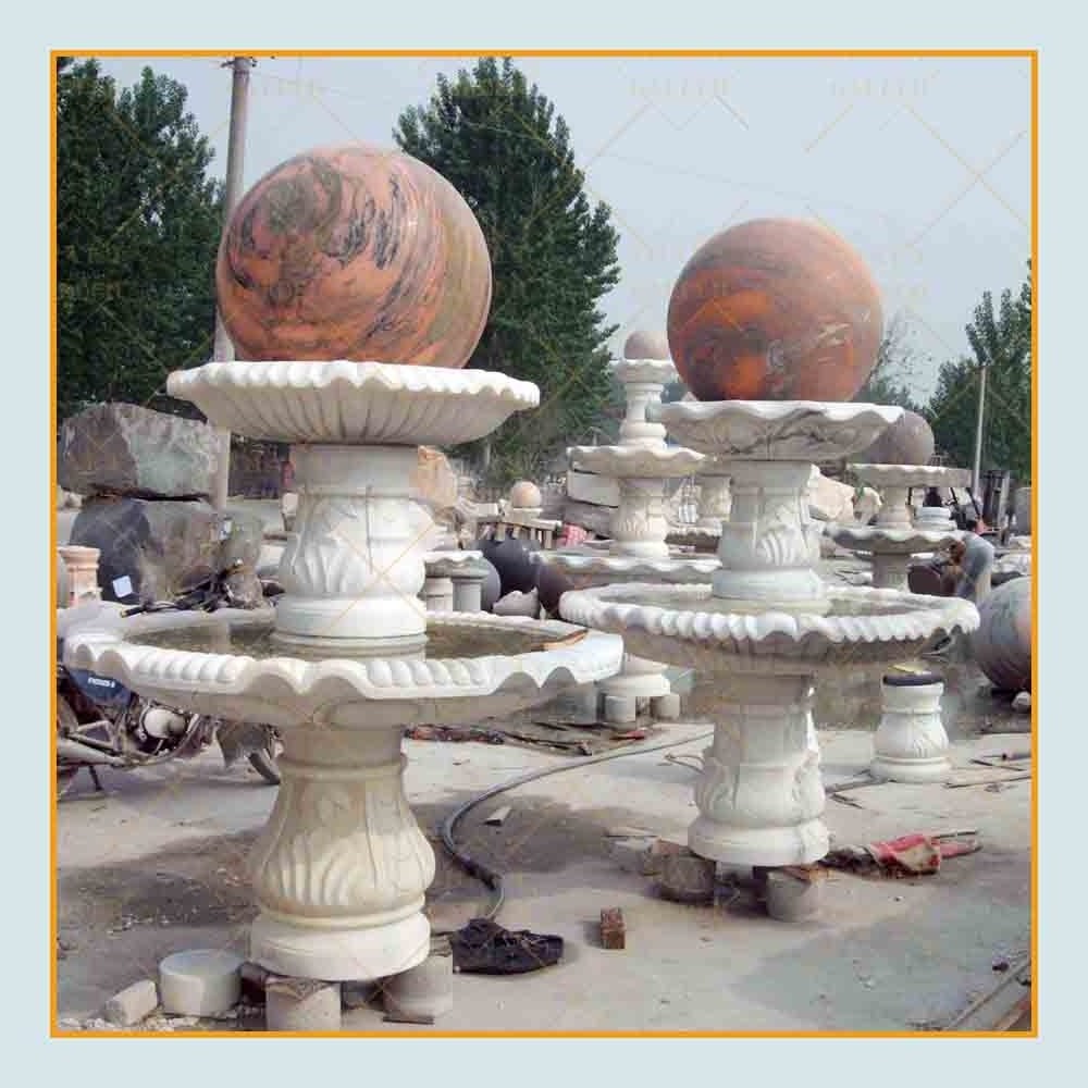 Hot sale garden decor stone floating black granite sphere ball fountain