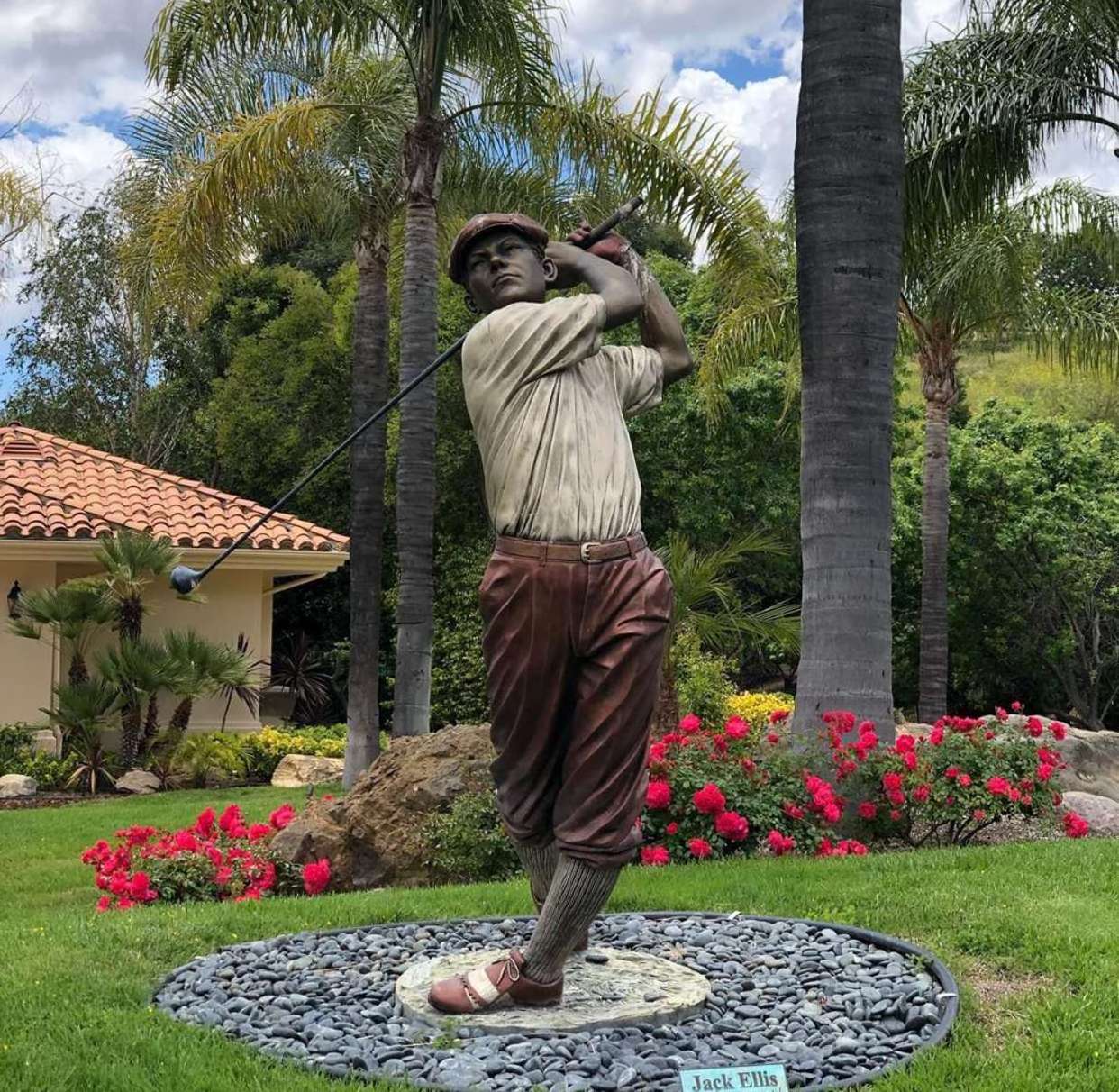 Custom made life size sport sculpture bronze golf statue figurines for outdoor