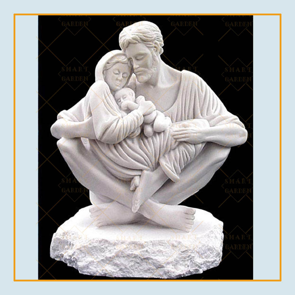 Indoor decor religious catholic figurine mother mary and jesus life size pieta statue in white marle