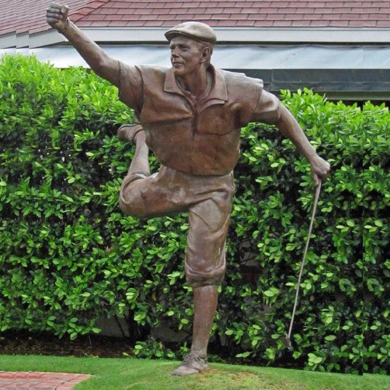 Custom made life size sport sculpture bronze golf statue figurines for outdoor