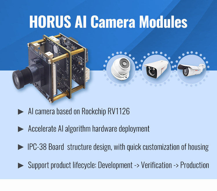 Rv1126 Ai Camera Face Recognition Camera 2..0Mp Cmos 2.8Mm Pinhole Lens Usb Camera Module For Kiosk Audio Optional