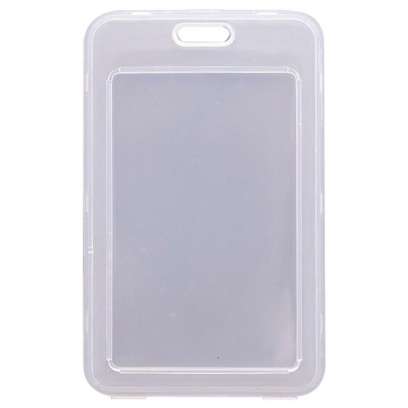 Flexible Transparent Hard Plastic Multi Id Card Holder Clear PP ID card Case