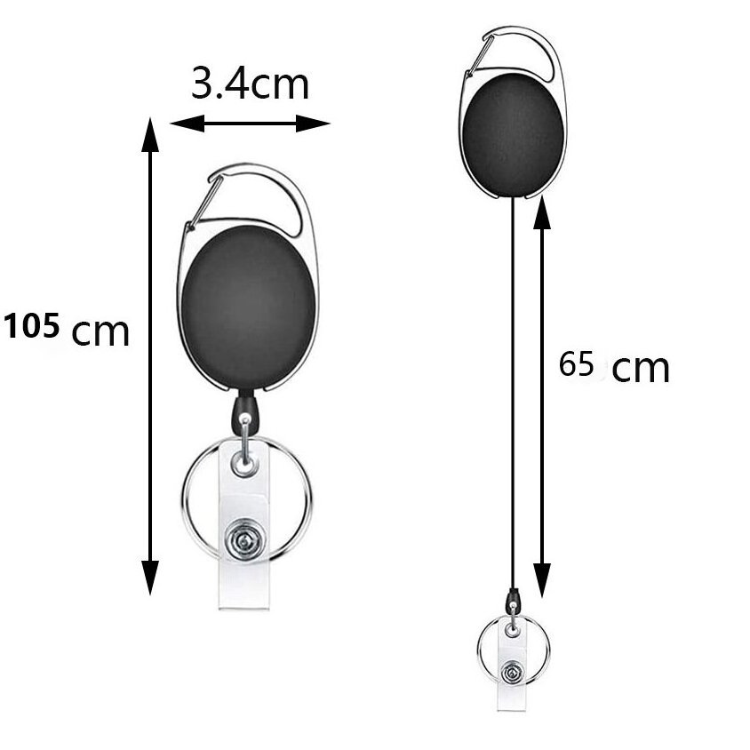 Wholesale Retractable Clear PVC ID  Card Holder Reel Badge Clip