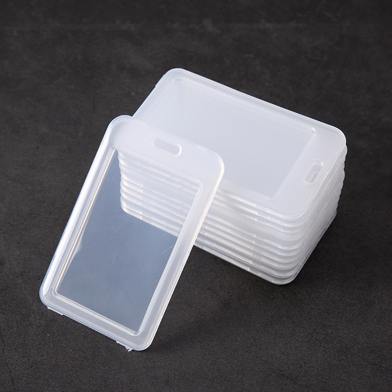 Flexible Transparent Hard Plastic Multi Id Card Holder Clear PP ID card Case