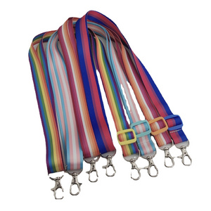 Promotional Sublimation Custom Printing Rainbow Polyester Strap Clip Bottle Holder Lanyard Adjustable Crossbody Phone lanyards