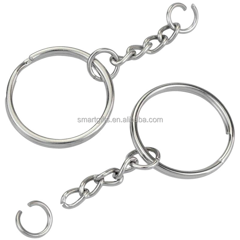 DIY Keychain 25mm iron Key Rings Chains Accessories Split Key Ring for promotional gifts