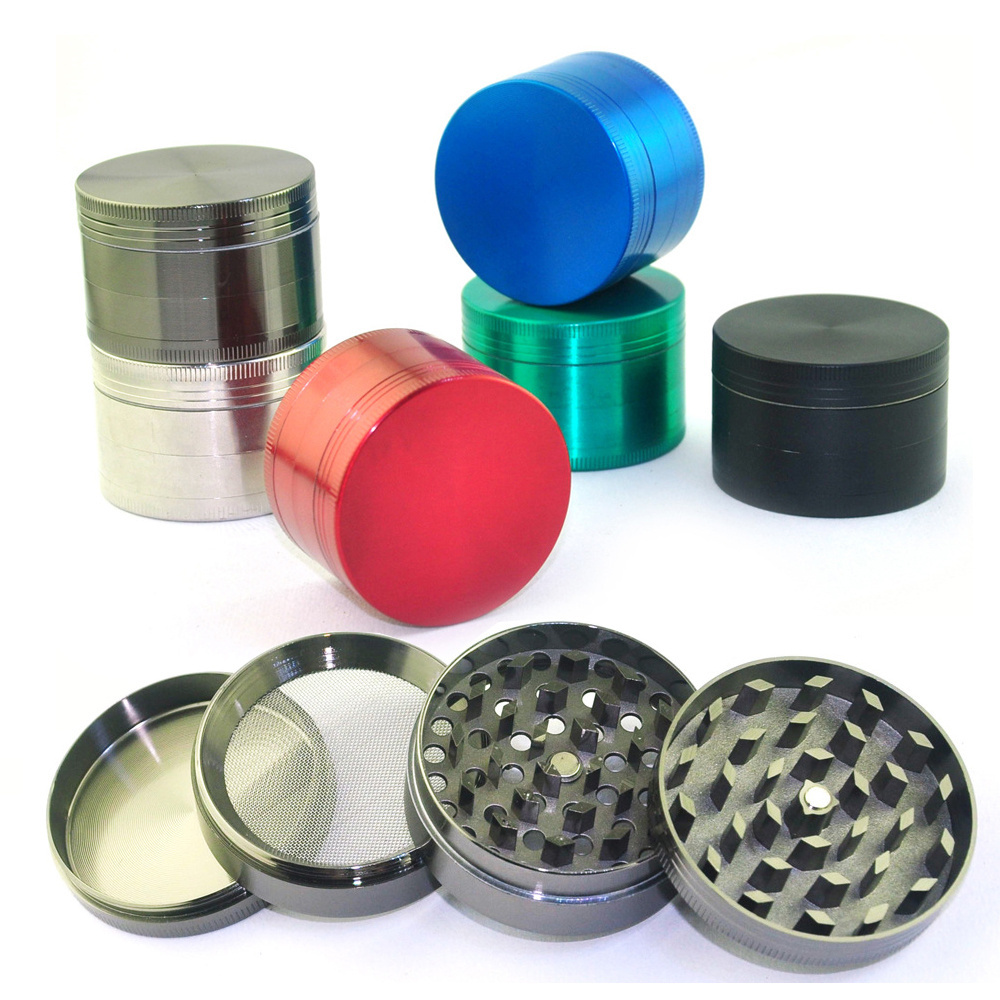 USA Tobacco Crusher Herb Grinder Smoking Shop Accessories Large 2.5 inch 3 inch 4 layer Aluminum Herb Grinder For Herb