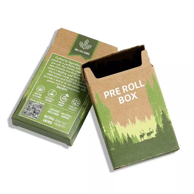 Custom Cigarette Box Packaging Blank Cardboard Paper Box Wholesale Pre Roll Packaging Cigarette Box