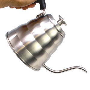 1.2 Liter Stainless Steel electric coffee filter kettle with Built-in Thermometer Gooseneck Pour Over Coffee Pot