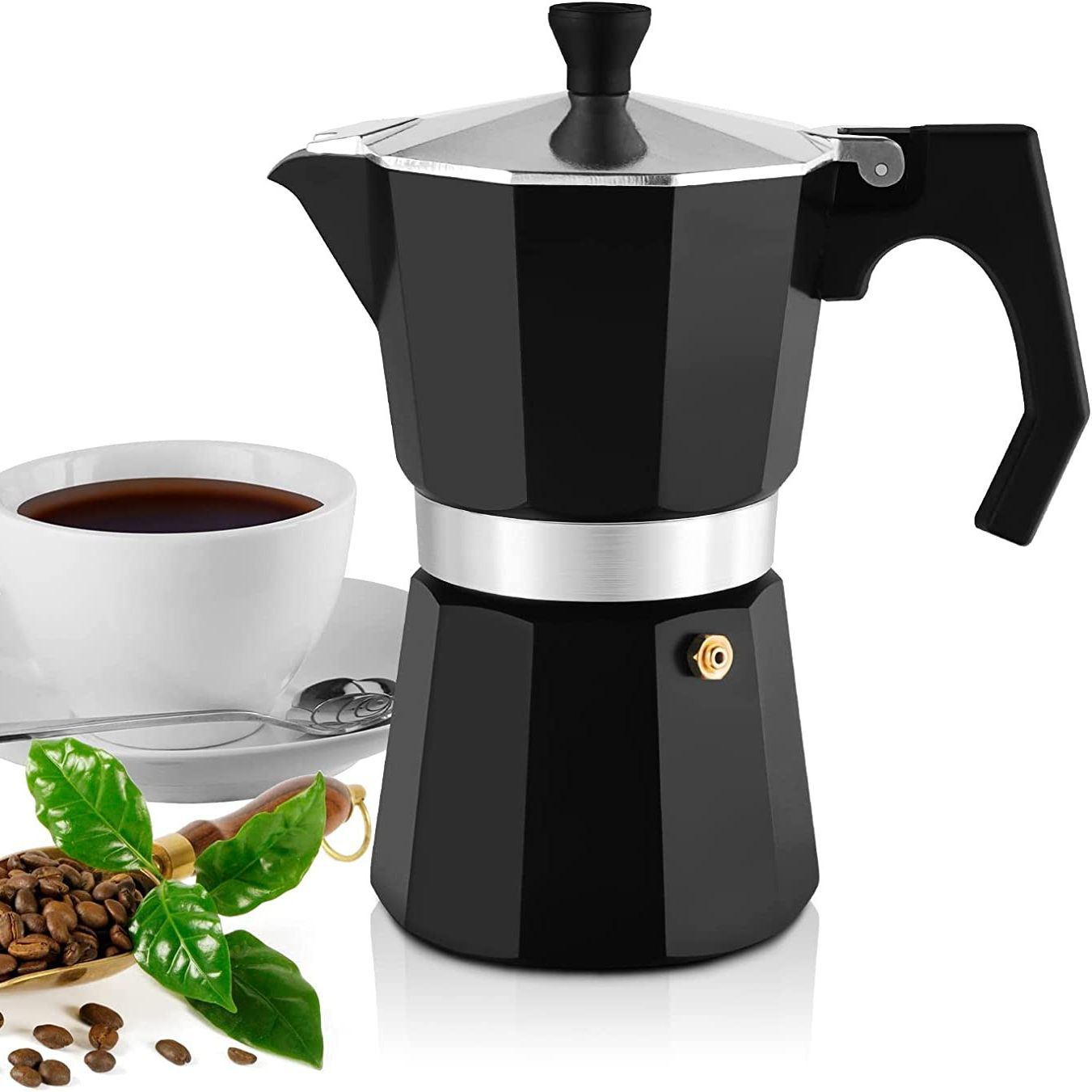 Aluminum food grade 6 cups 300 ml Good quality coffee pot Brewing espresso moka pot