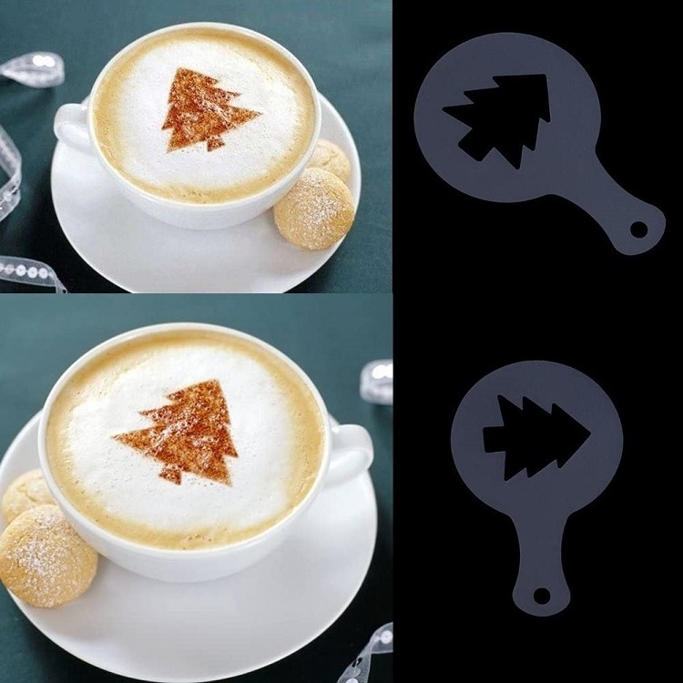 Coffee Stencils 16 Pcs Decorating Stencils Barista Template for Latte Cappuccino