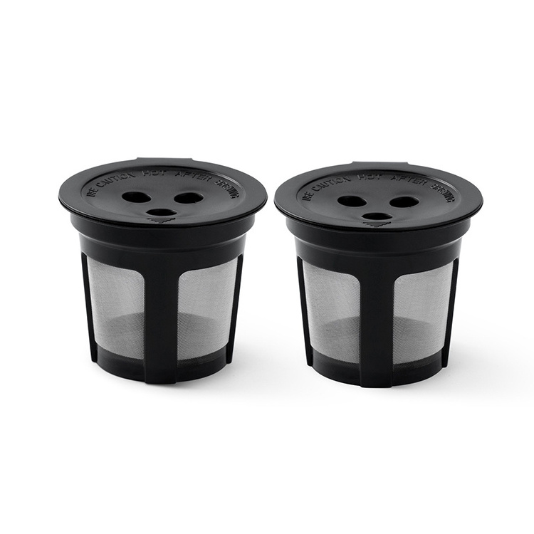 4 Reusable K Cups for Coffee Makers Universal Fit Black Refillable Kcups Coffee Filters