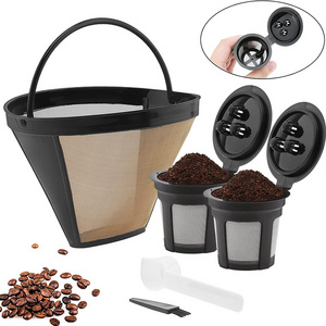 Replacement Permanent Basket Filter Dual Brew Coffee Maker K Cup Reusable Coffee Pods