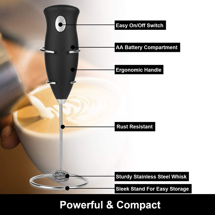 Handheld coffee milk frother cream foam maker hot chocolate matcha whisk