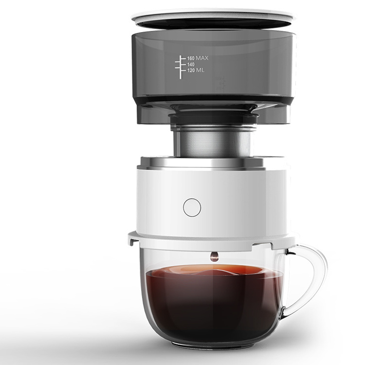 Home and Travel Use 160ML Mini Hand Brew Automatic Portable Drip Electric Coffee Makers Mini Drip Moka Coffee Maker