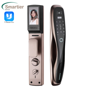 Smartier Tuya Digital Password Wifi Fingerprint Cat Eye Smart Home Door Locks USmart Go Biometric Safety Smart Lock