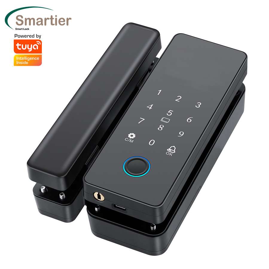 Smartier Office Fingerprint Door Lock Keyless Electronic For Glass Door Keypad Digital Tuya Ble Smart Locks