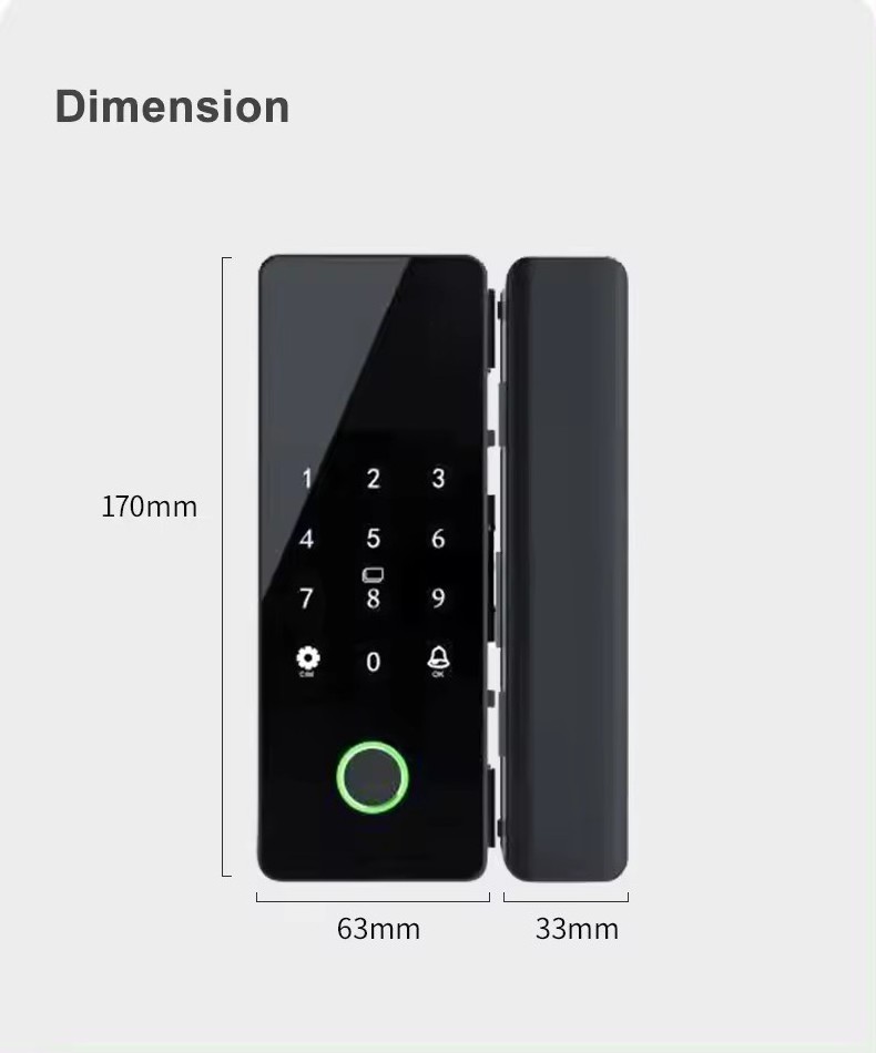 Smartier Office Fingerprint Door Lock Keyless Electronic For Glass Door Keypad Digital Tuya Ble Smart Locks