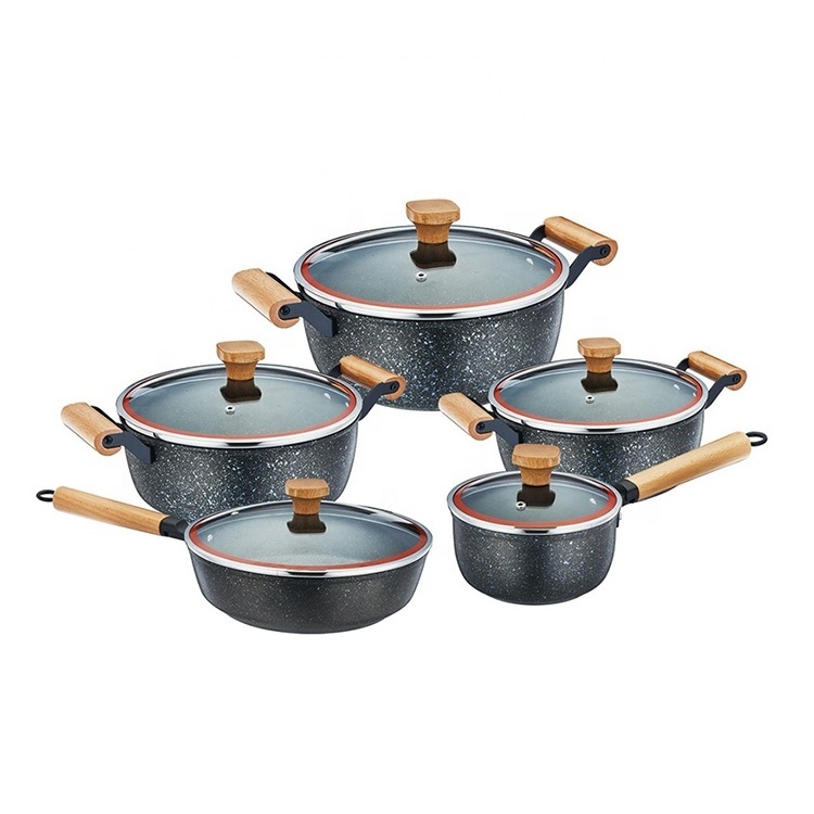 Utensilios de cocina High Quality Factory Price Stainless Steel Kitchenware Double Nonstick Cooking Pots And Pans Cookware Sets