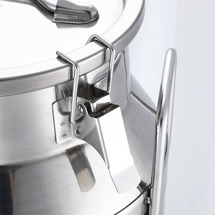 304 Stainless steel Milk Can Heavy fermentation barrel Wine Liquid Storage Tank Pail Snack Containers with Silicone Sealed Lid