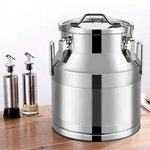 304 Stainless steel Milk Can Heavy fermentation barrel Wine Liquid Storage Tank Pail Snack Containers with Silicone Sealed Lid