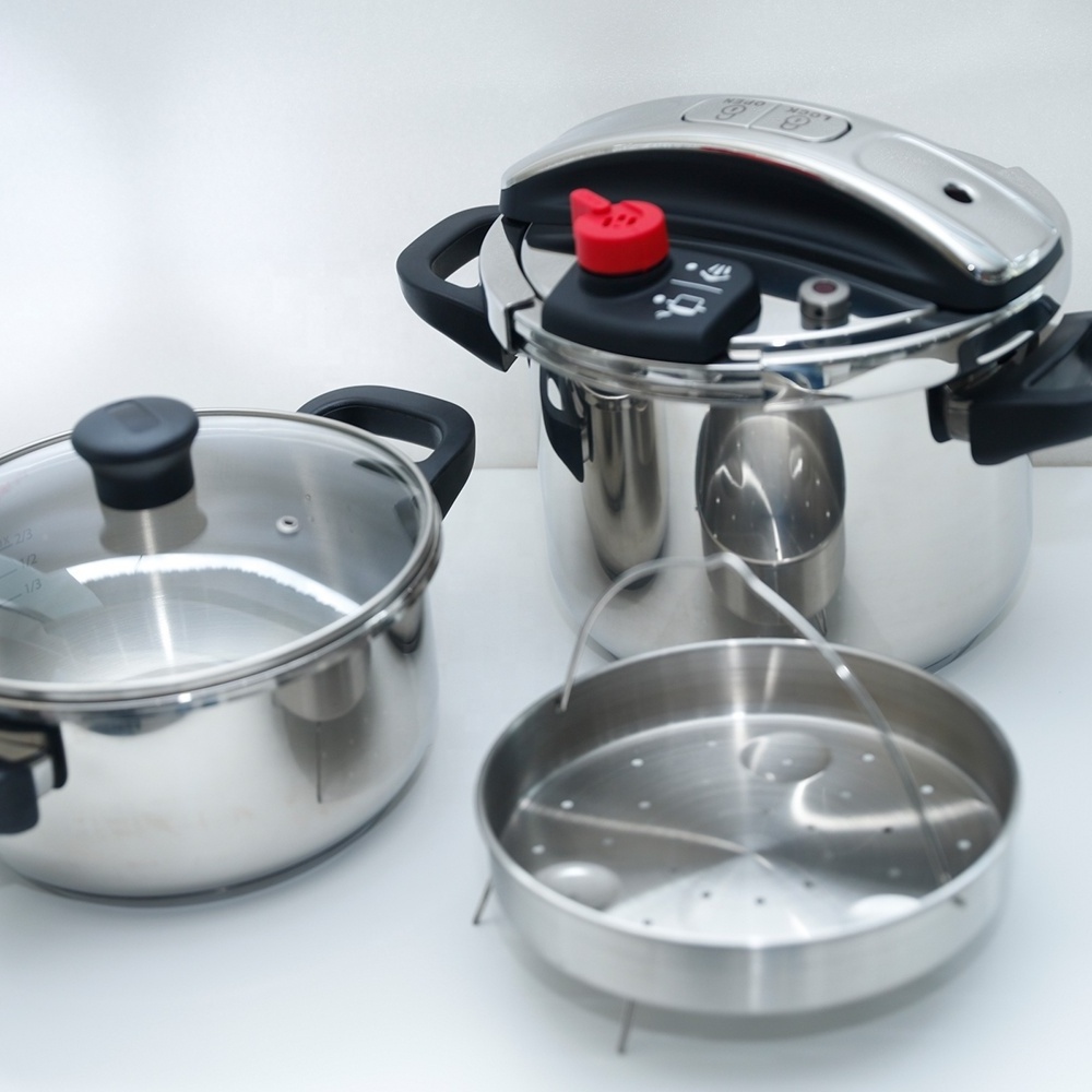 Rotation Pressure Cooker cookware sets stainless steel pressure cooker kitchenware steamer basket