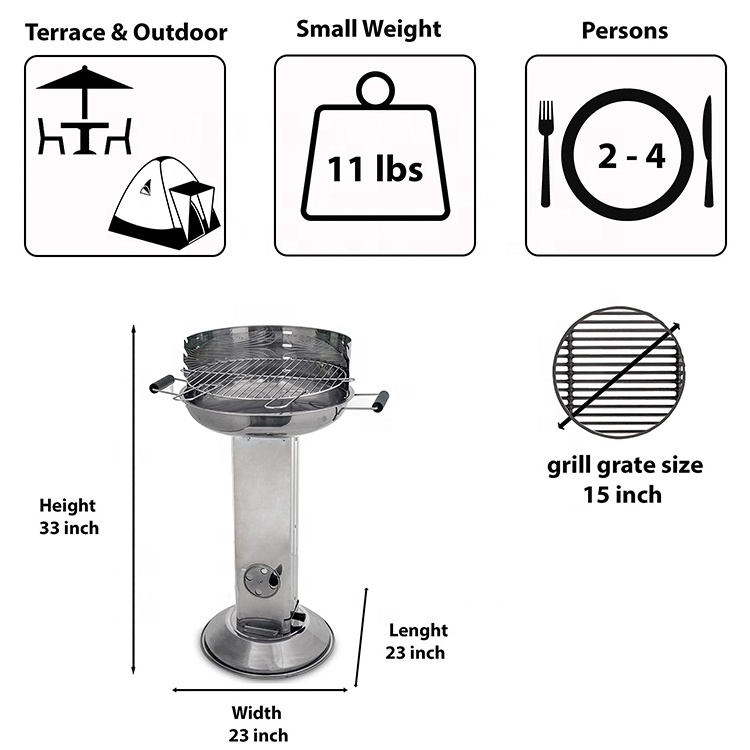 Great Useful BBQ Tool Stainless Steel Charcoal Grill for Outdoor Cooking BBQ Barbecue Coal Portable Party Griller Yakitori Grill