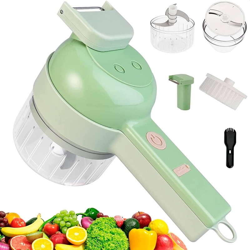 New Upgrade Fruit Cutter Wireless Electric Adjustable Blade Processor Chopper Safe Multifunction All-in-1 Thin Vegetable Slicer