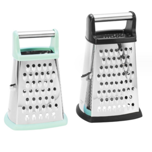 Professional Cheese Grater - Stainless Steel XL Size 4 Sides Grater for Cheese & Vegetables & Ginger  Dishwasher Safe