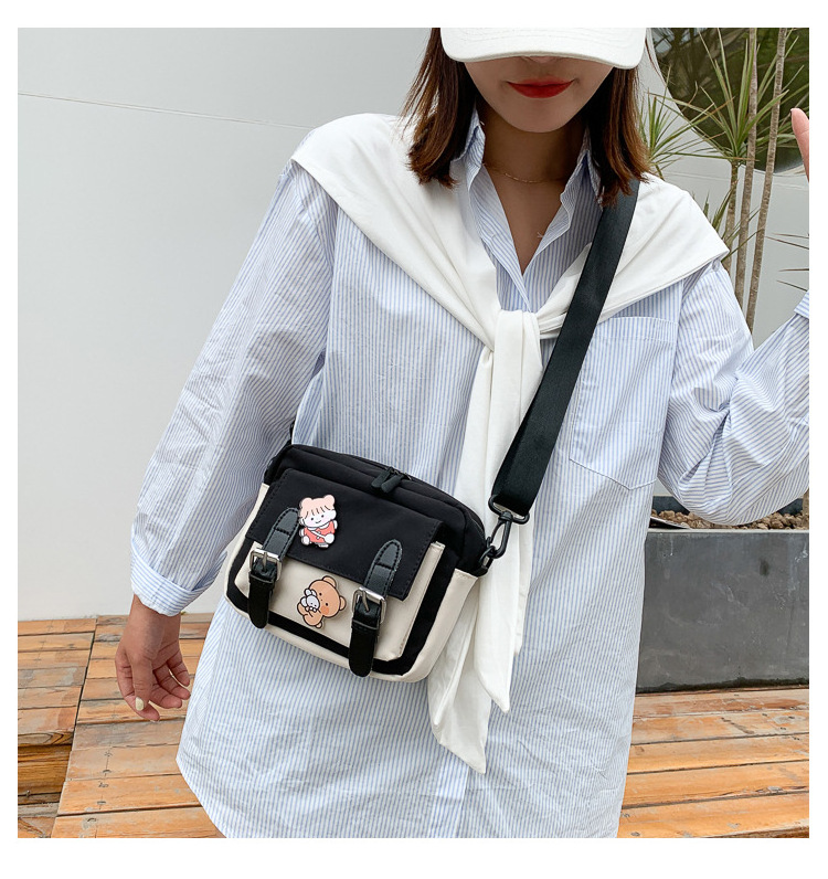 Kawaii INS Bag & Japanese small square Bag & Cute Tote Bag Canvas Shoulder Purse Crossbody Bag Lightweight Casual bag