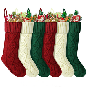 2023Christmas Stockings Large Personalized Stockings Knit Xmas Stocking Christmas Decoration for Home Fireplace Decoration Gifts