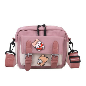 Kawaii INS Bag & Japanese small square Bag & Cute Tote Bag Canvas Shoulder Purse Crossbody Bag Lightweight Casual bag