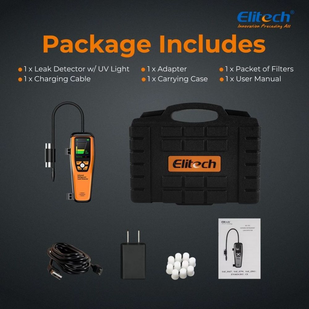 Elitech ILD-300 Infrared Refrigerant Leak Detector Detect All HFC, CFC, HCFC, HFO And Blends