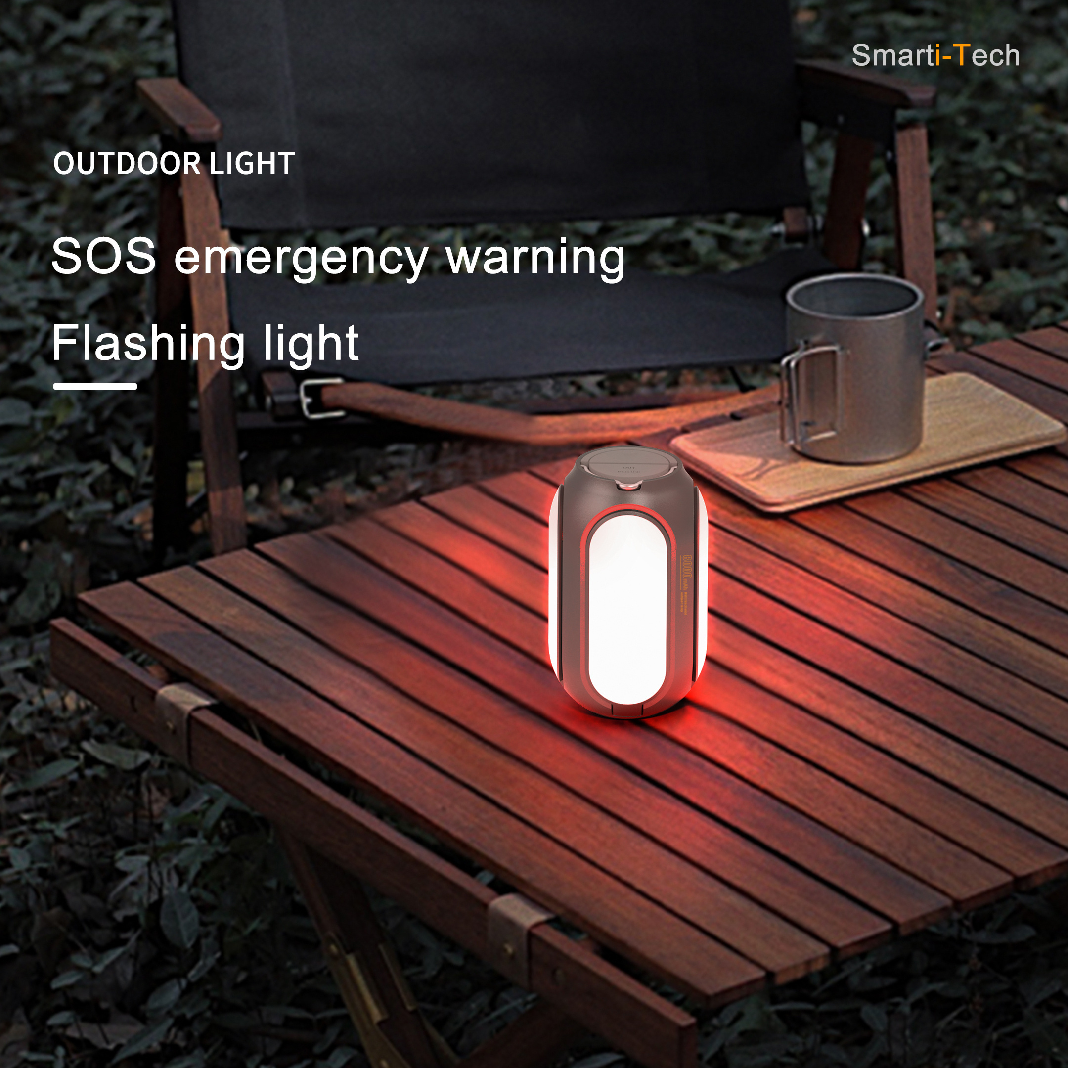 Wireless Waterproof Outdoor LED Lights with Torch and Emergency SOS Light and Power Bank Tent Lantern Camping  Lamp