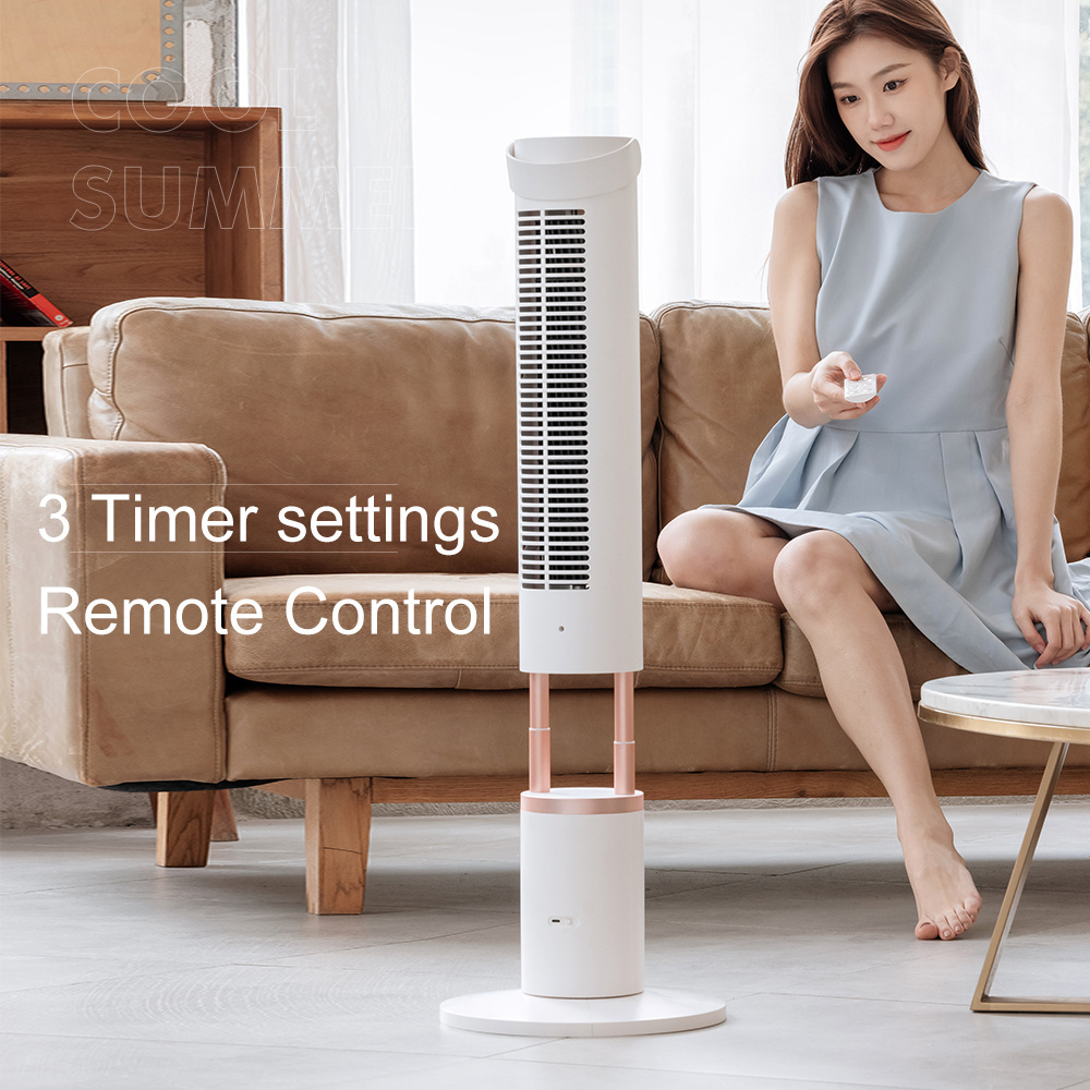 Smart Appliances Adjustable Height Tower Fan High Quality Rechargeable Folding Air Cooler Portable Smart Vertical Fan