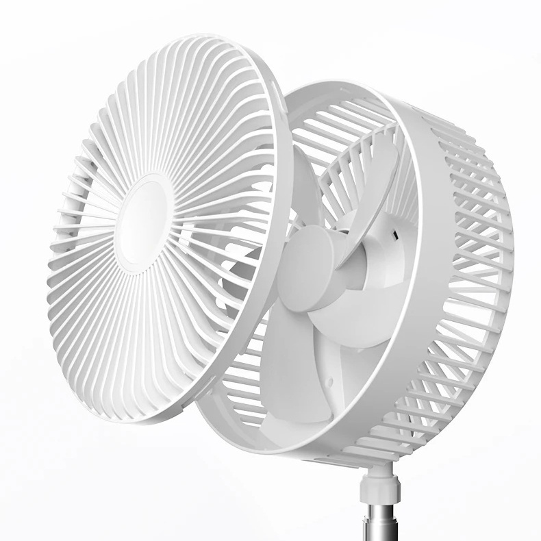 Portable Adjustable Height Oscillating Clip Air Cooling Fan Intelligent Removable Front Cover Rechargeable Folding Storage Fan